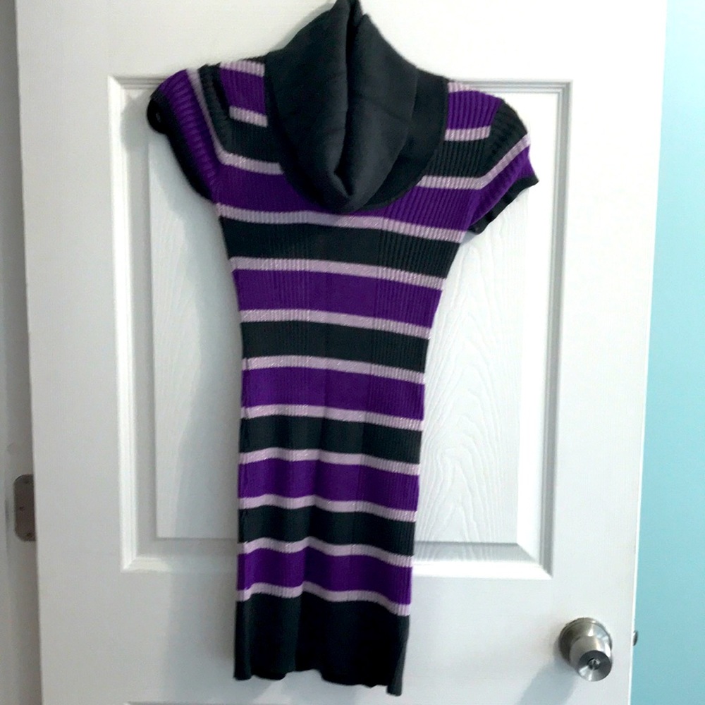 Purple sweater dress